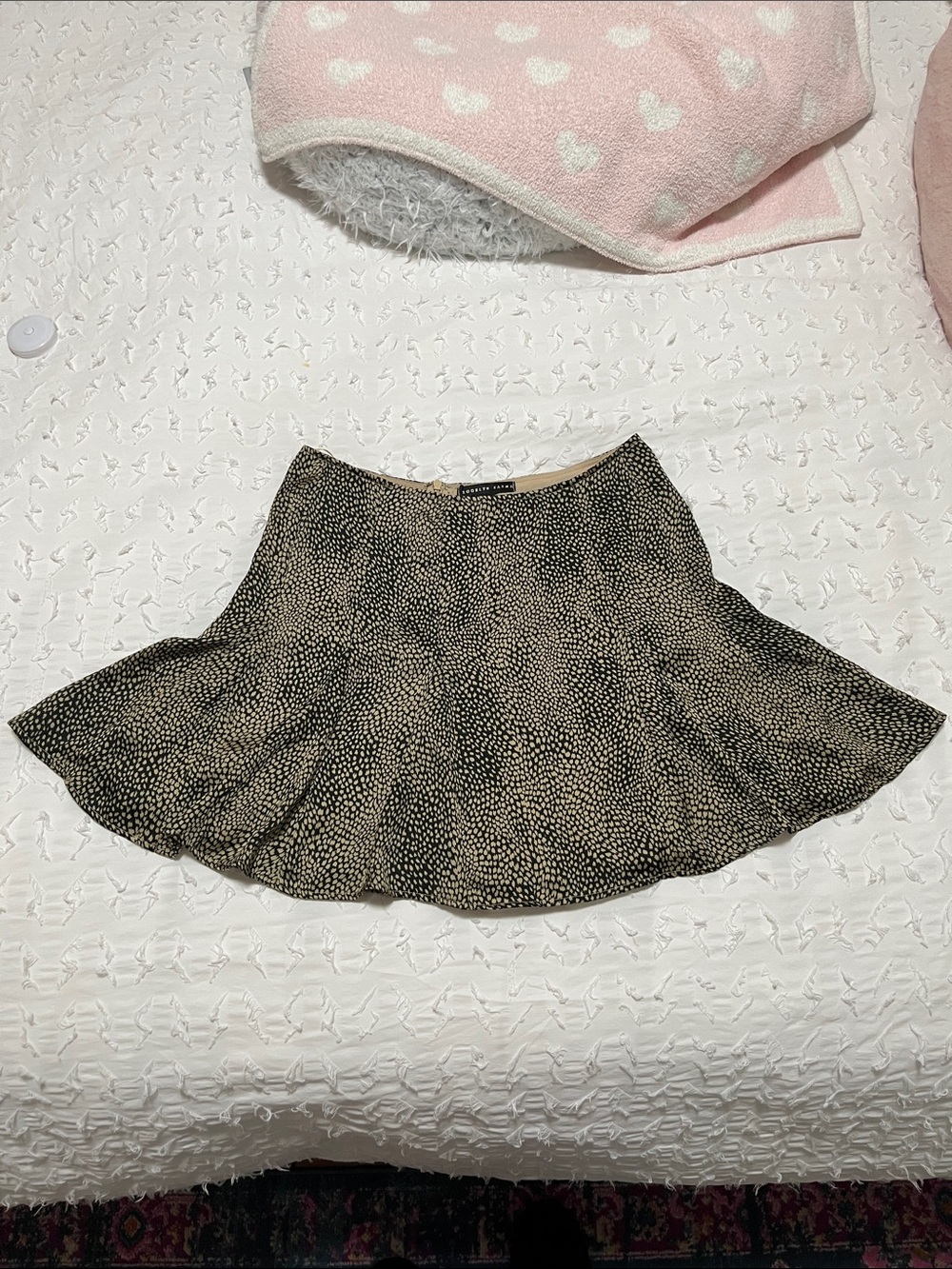 Printed Black and Cream Circle Skirt